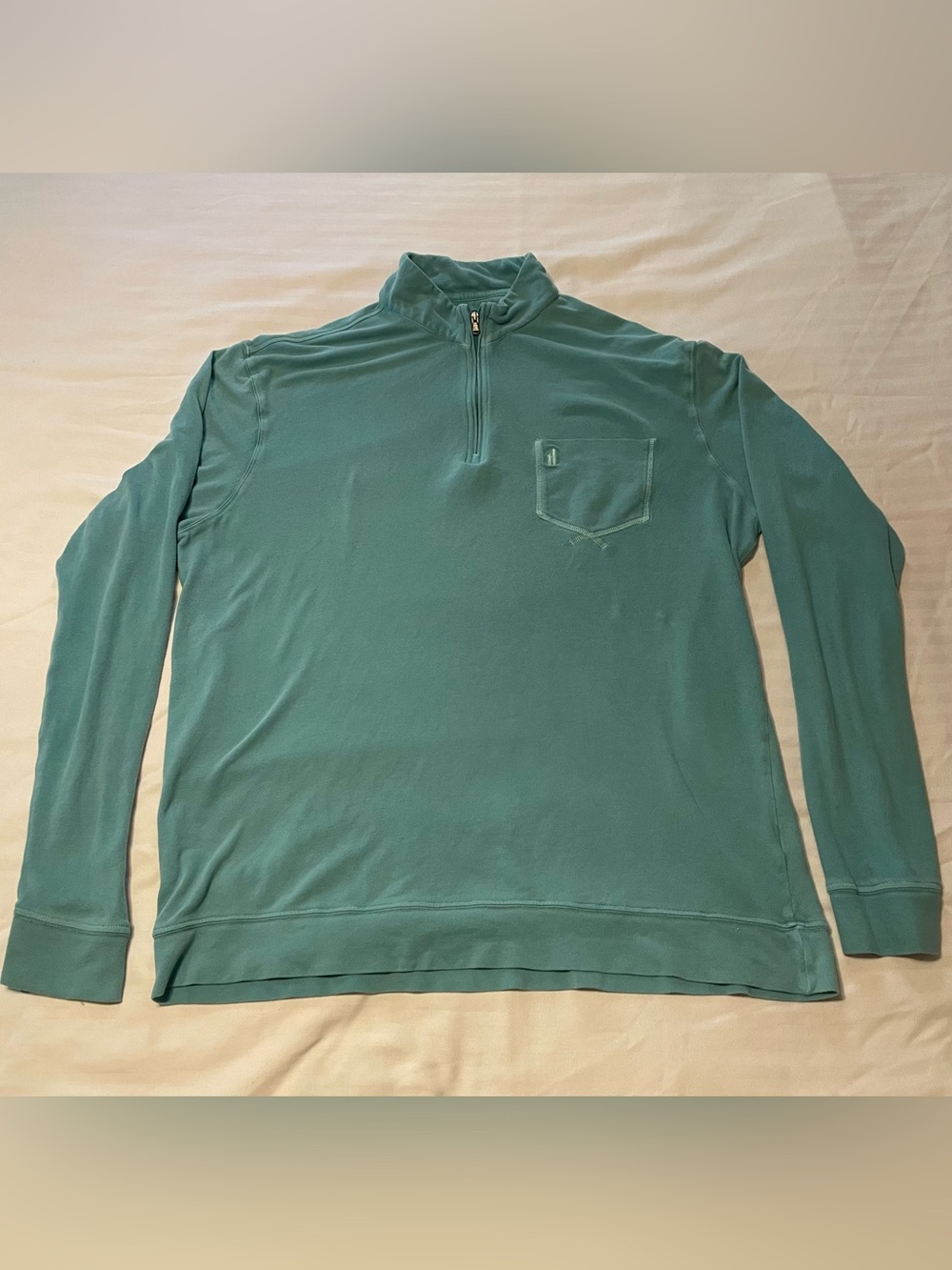 johnnie O Sweater Mens Large 1/4 Zip Pullover shirt Green